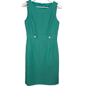 Chelsea Rae SZ 4 Turquoise & White Dress